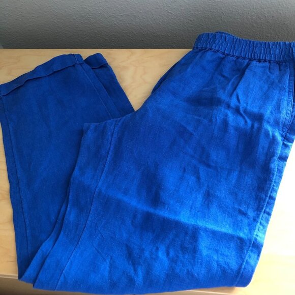 J. Jill Love Linen Relaxed Fit Rolled Cuff Pants - NEW - Picture 4 of 8
